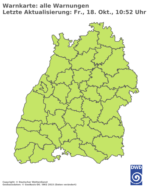 Aktuelle Wetterwarnungen für  Tübingen